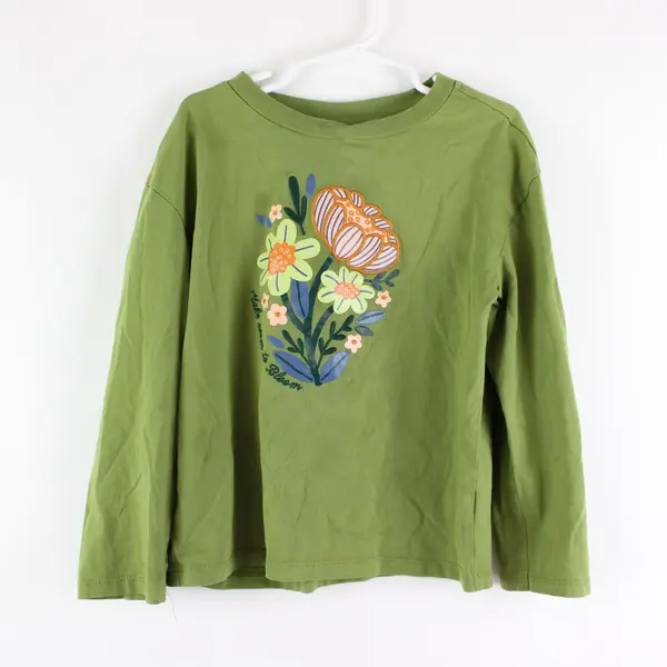 Lot of 2 Girls' dip / The Children's Place Nature T-Shirts Green Black Size 8