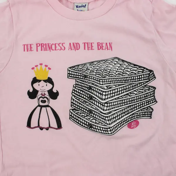 Kavio Princess And The Bean Jelly Belly Girls Pink T-Shirt Size 4T