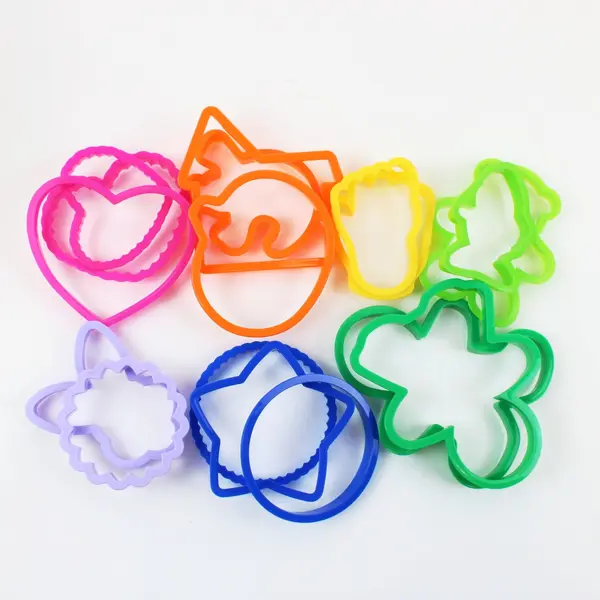 Lot of Assorted Plastic Cookie Cutters for Baking and Crafts