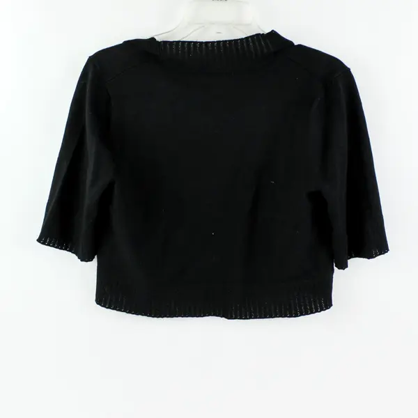 Cable & Gauge Women's Black Knit Bolero Medium Half Sleeve Shrug