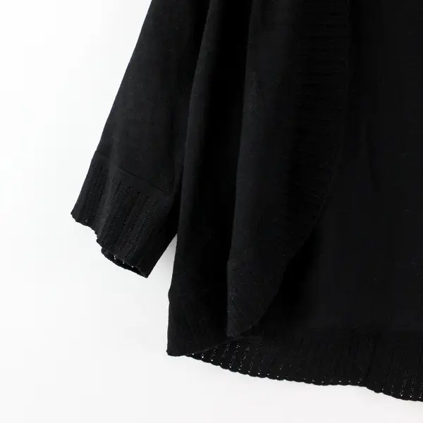Cable & Gauge Women's Black Knit Bolero Medium Half Sleeve Shrug