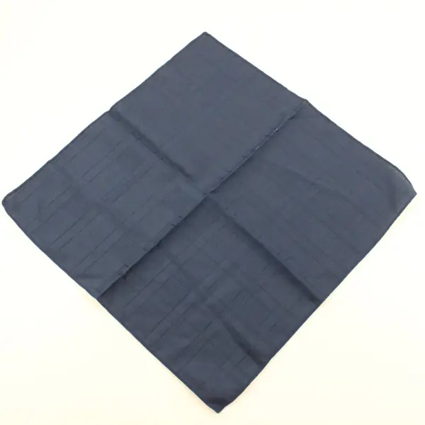 Lot of 5 Navy Blue Square Pattern Cloth Napkins 17x17