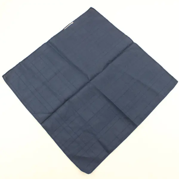 Lot of 5 Navy Blue Square Pattern Cloth Napkins 17x17