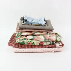 5.3 Lb Lot of Country Fabric Pieces Sewing Quilting DIY Crafts