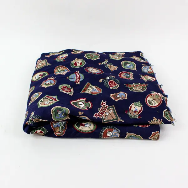 Golf Themed Scrap Fabric Navy Blue 2.5 Yards x 44 Inches Quilting Sewing
