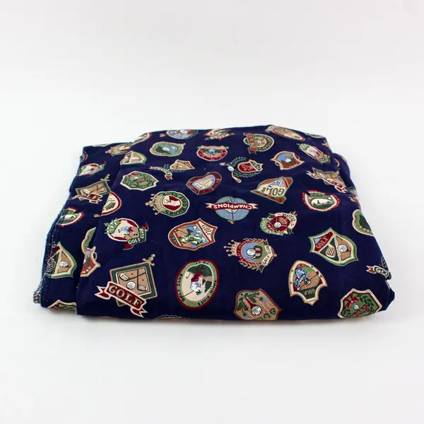 Golf Themed Scrap Fabric Navy Blue 2.5 Yards x 44 Inches Quilting Sewing