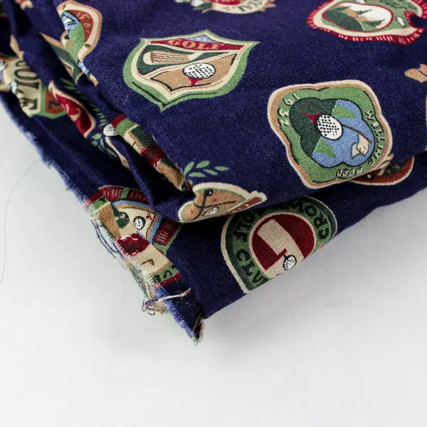 Golf Themed Scrap Fabric Navy Blue 2.5 Yards x 44 Inches Quilting Sewing