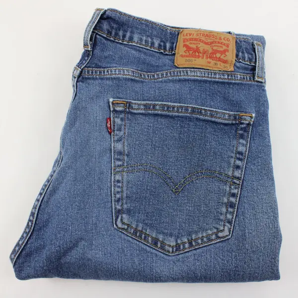 Levi's 505 Men's Straight Leg Jeans W36 L30 Medium Wash Denim