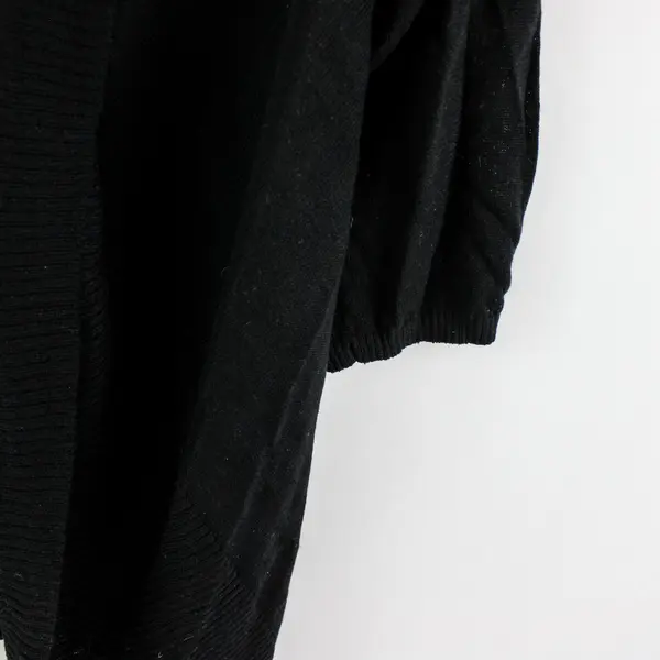 Mixit Women's XL Black Silk Blend Open Front 3/4-Sleeve Shrug