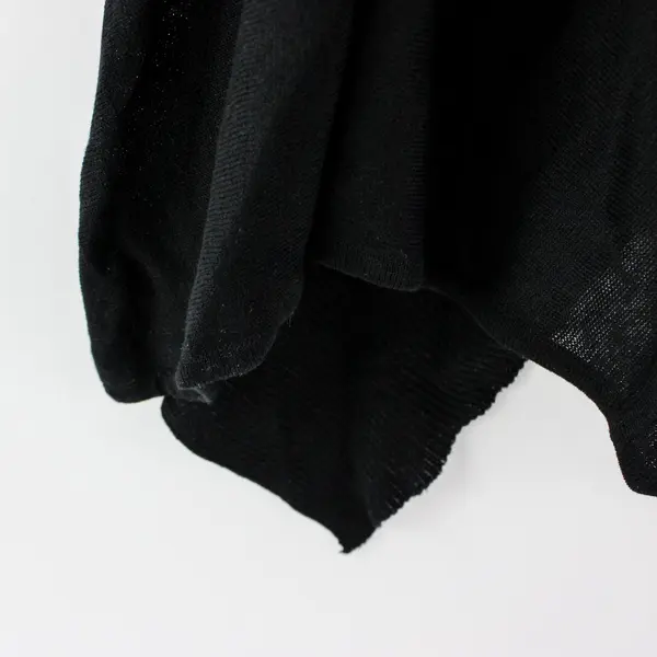 Mixit Women's XL Black Silk Blend Open Front 3/4-Sleeve Shrug