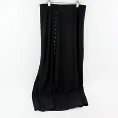 Briggs New York Women's Black Button Accent Maxi Skirt Medium