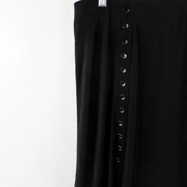 Briggs New York Women's Black Button Accent Maxi Skirt Medium