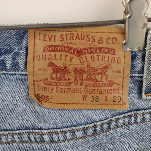 Levi's 505 Men's Jeans W38 L29 Medium Wash Distressed Straight Leg
