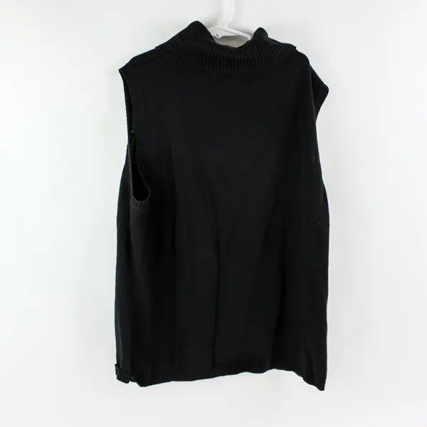 White Stag Women's Black Sleeveless Turtleneck Top Size Large 12/14