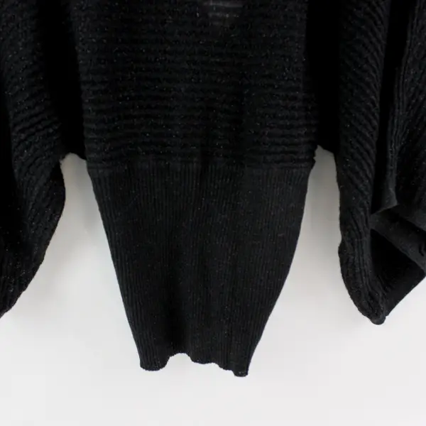 Mossimo Women's Small Black Sparkly Dolman Sleeve Open Front Cardigan