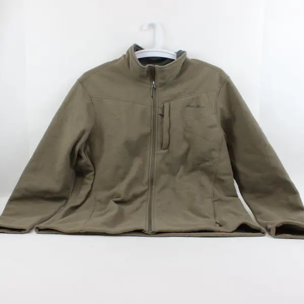 Eddie Bauer Men's Brown Fleece Full-Zip Jacket Size XL