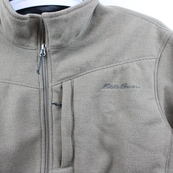 Eddie Bauer Men's Brown Fleece Full-Zip Jacket Size XL