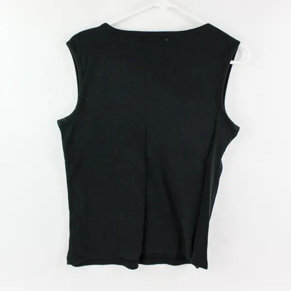 Kikit Studio Women's Medium Black Tank Top Coin Beaded Neckline