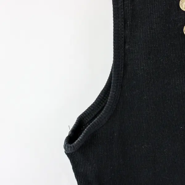Kikit Studio Women's Medium Black Tank Top Coin Beaded Neckline