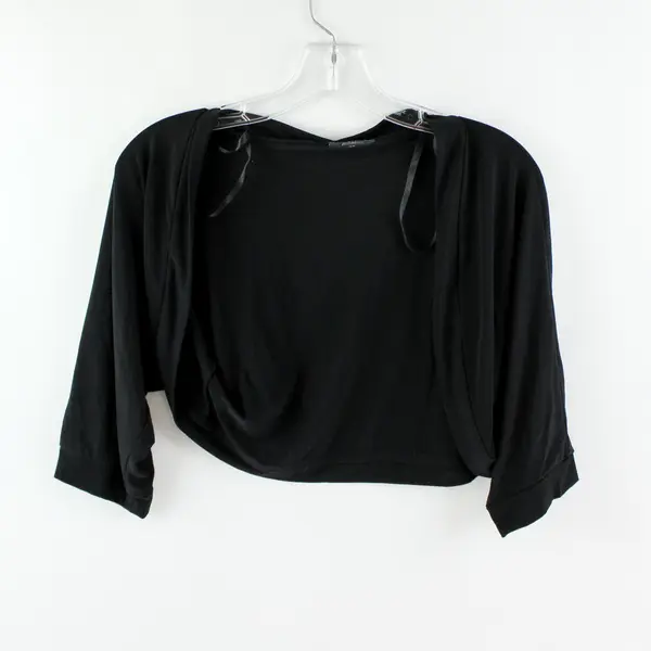 Dressbarn Collection Women's Black 3/4 Sleeve Bolero Size L