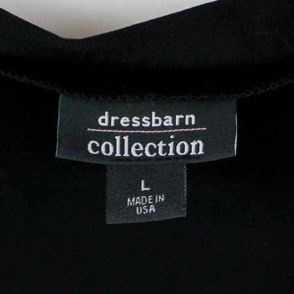 Dressbarn Collection Women's Black 3/4 Sleeve Bolero Size L