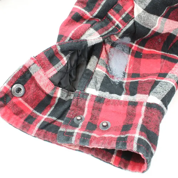 Eddie Bauer Men's Red Black White Plaid Snap-Button Jacket Size XL