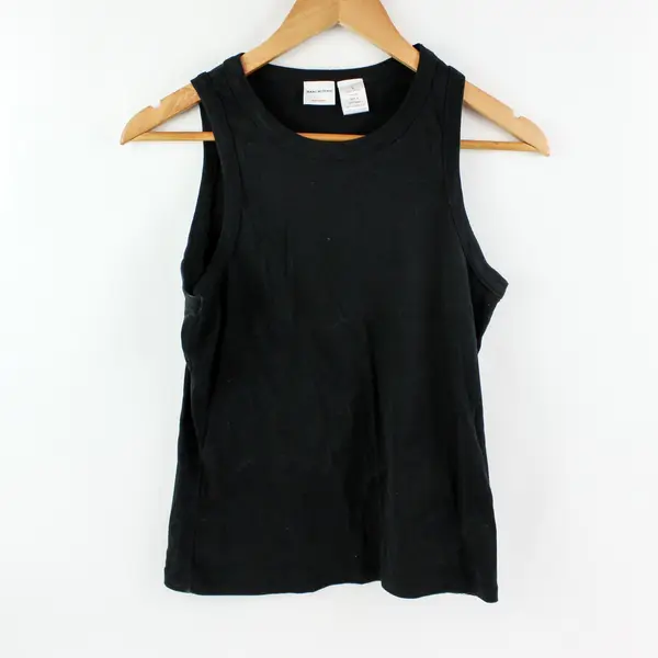 Isaac Mizrahi Women's Large Black Cotton Tank Top