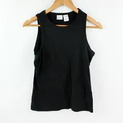 Isaac Mizrahi Women's Large Black Cotton Tank Top