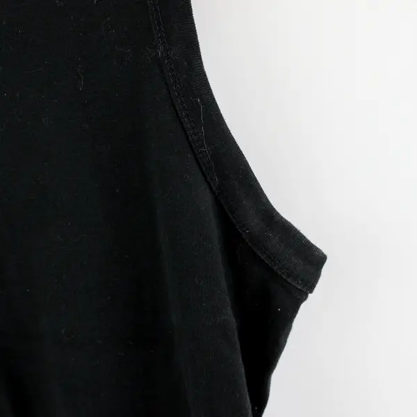 Isaac Mizrahi Women's Large Black Cotton Tank Top