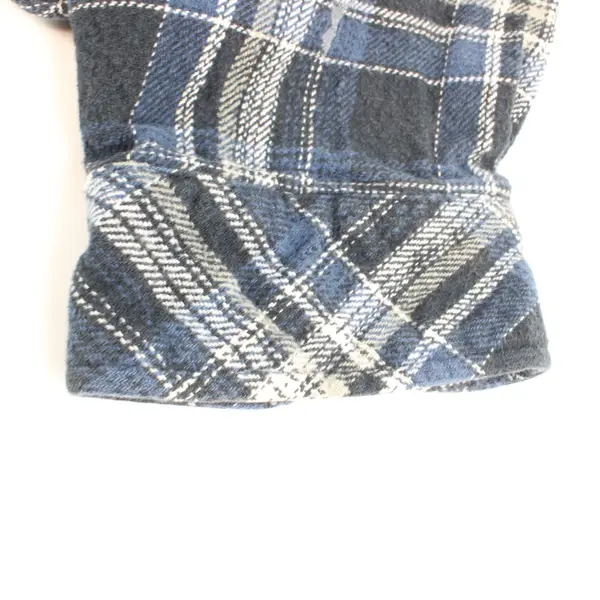 Dickies Men's Blue White Plaid Long Sleeve Button-Down Shirt XXL