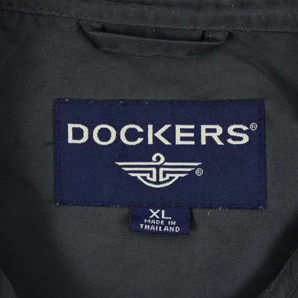 Dockers Men's XL Gray Brown Collared Zip-Up Jacket