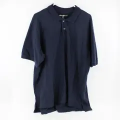 Eddie Bauer Men's XL Navy Blue 100% Cotton Short Sleeve Polo Shirt