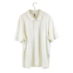 Faded Glory Men's White Collared Short Sleeve Polo Shirt XL 46-48