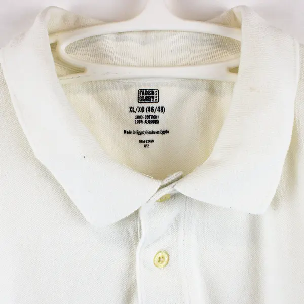Faded Glory Men's White Collared Short Sleeve Polo Shirt XL 46-48