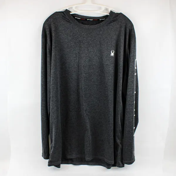 Spyder Swim Men's XL UPF 50+ Long Sleeve Rash Guard Dark Grey
