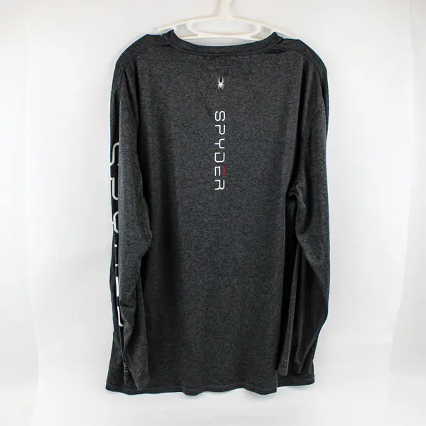 Spyder Swim Men's XL UPF 50+ Long Sleeve Rash Guard Dark Grey