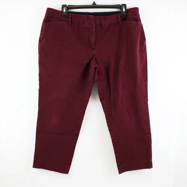 Worthington Women's Burgundy Slim Ankle Capris Size 14P