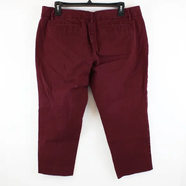 Worthington Women's Burgundy Slim Ankle Capris Size 14P