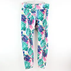 Roman's Women's Leaf Print Stretch Leggings Multicolor Size Large 18/20