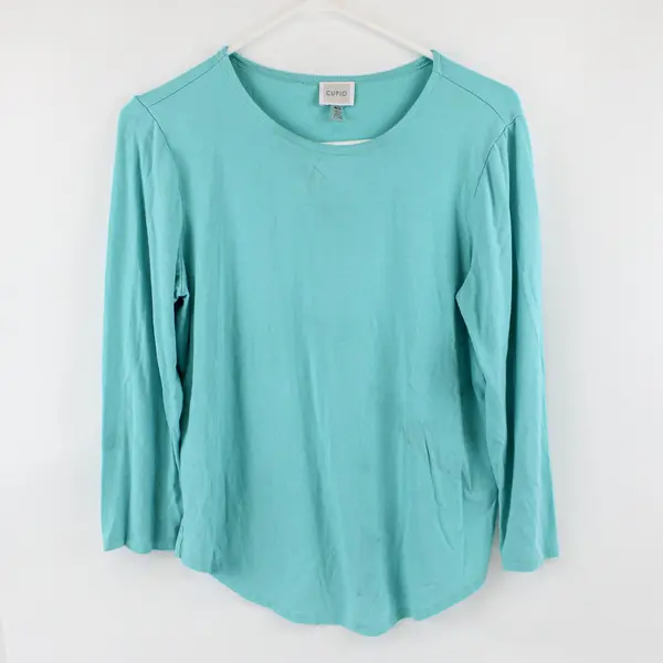 Cupio Women's Teal Long Sleeve Shirt Size M