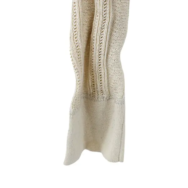 Decree Women's Beige Ribbed Knit Henley Long Sleeve Top Medium Y2K 