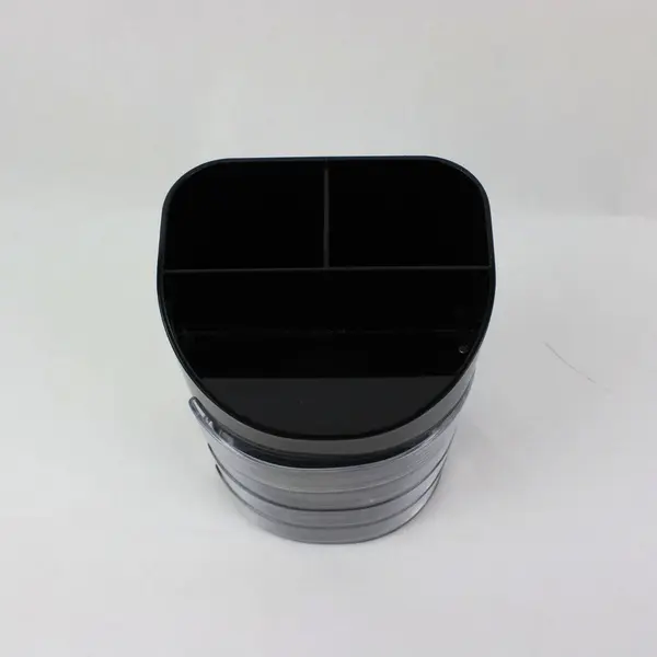 Black Plastic Desk Organizer W 4 Drawers