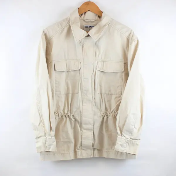 Old Navy Scout Utility Jacket Women's Medium "Cozy Cashmere" Beige 
