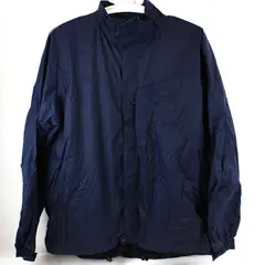 Kirkland Signature Men's XL Navy Blue Windbreaker Jacket Removable Hood