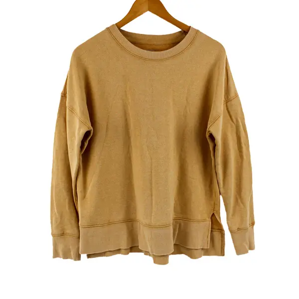 Time and Tru Women's Tan Camel Long Sleeve Pullover Sweater Size M