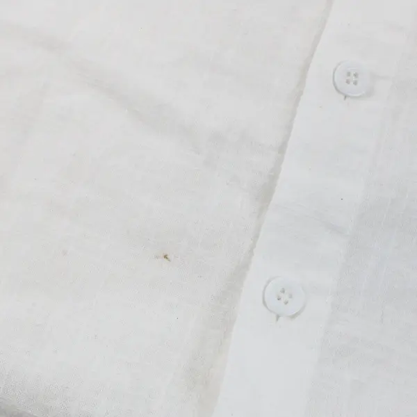 Hooyi Men's White Short Sleeve Button-Down Shirt Palm Tree Graphic