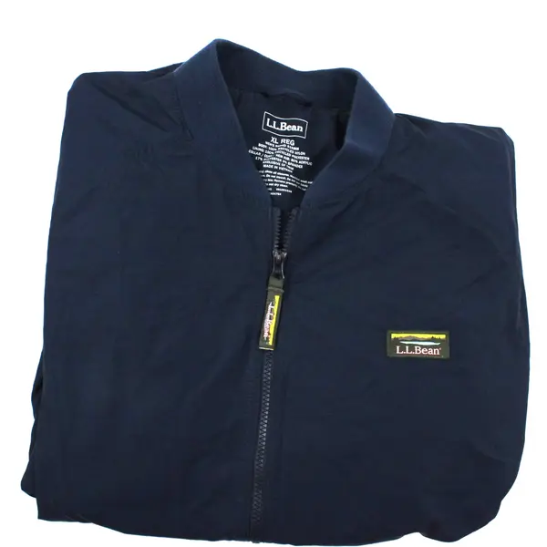 L.L.Bean Men's XL Regular Navy Blue Windbreaker Jacket