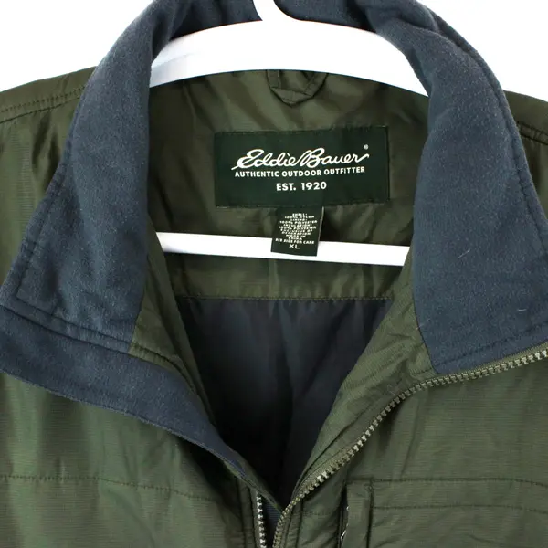 Eddie Bauer Men's XL Army Green Full Zip Jacket