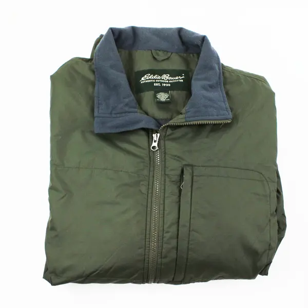Eddie Bauer Men's XL Army Green Full Zip Jacket