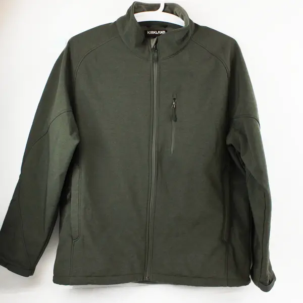 Kirkland Signature Men's XL Army Green Full Zip Casual Jacket